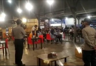 Polsek Padang Hilir Sisir Tempat Keramaian dan Imbau Penerapan Jam Operasional