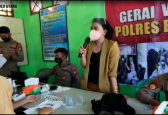 Jemput Bola, Polres BU Vaksin Keliling di Desa Durian Daun