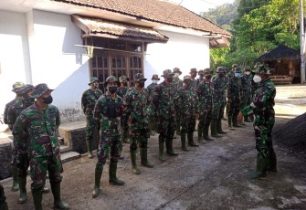 Kegiatan Wajib Satgas TMMD 112 di Pagi Hari