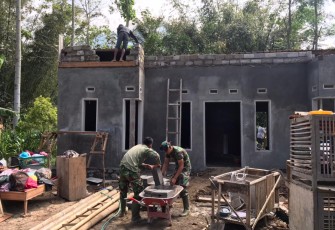 Semangat Satgas TMMD 112 Angkat Batako