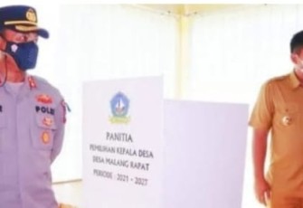 Plt Bupati Bintan Roby Kurniawan Beserta Kapolres Bintan Tinjau Pilkades serentak 
