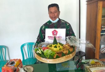  Koramil Ngantang Mendapat Kejutan dari Polsek Ngantang