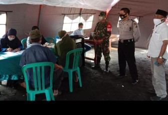 Satgas TMMD 112 Lakukan Pengamanan Vaksinasi 