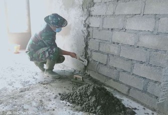 Tembok Rutilahu Mulai Plaster 