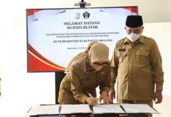 Bupati Malang Lakukan Penandatanganan Kesepakatan Bersama Dengan Pemkab Blitar