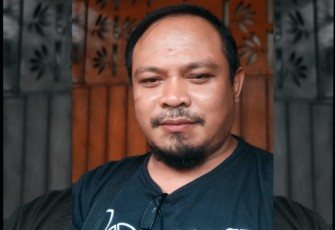 Ketua Panitia Pelantikan Pengurus PWI Kota Bitung Alfonds Wodi