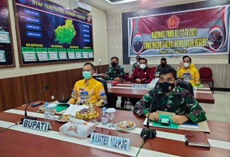 Dandim Palangka Raya Ikuti Rapat Koordinasi Teknis TMMD Ke - 112