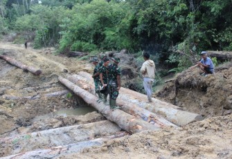 Jembatan Penghubung Desa Kampuri Capai 25 Persen