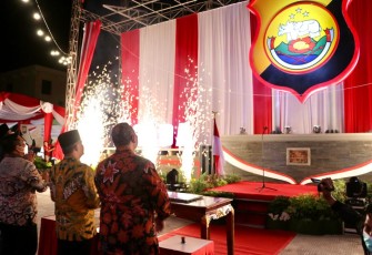 Peresmian Monumen Logo Polda Bengkulu