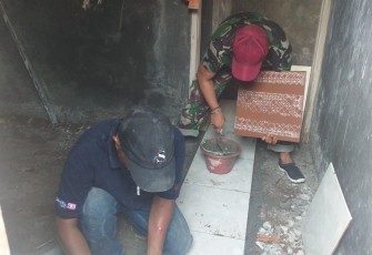 Korem 051/WKT : Program TMMD 112 Bantu Perbaiki Rumah Yatim