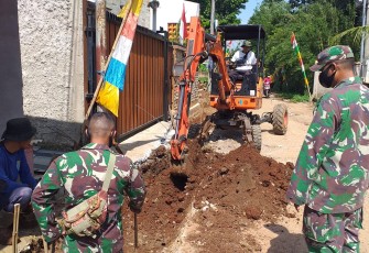 Perbaikan Drainase Program TMMD 112 Wujudkan Keinginan Warga