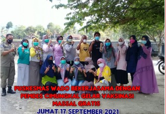 Vaksinasi Massal Pemdes Cimungkal Berkerjasama Dengan Puskesmas Wado Sukses