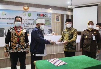 Disaksikan KPK RI, Gubernur dan Walikota Teken Kesepakatan Bersama Pengelolaan Pantai Panjang Bengkulu