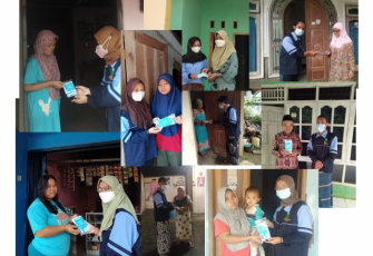 KKN UIN Walisongo Semarang Semprot Disinfektan, Bagi Masker, Handsanitizer dan Tempat Cuci Tangan Cegah Penyeberan Covid-19