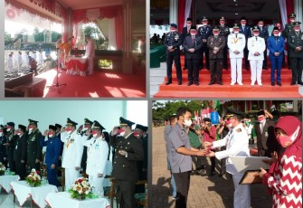 Wakil Walikota Tebing Tinggi Jadi Irup Penurunan Bendera pada HUT Ke-76 RI di Lapangan Merdeka