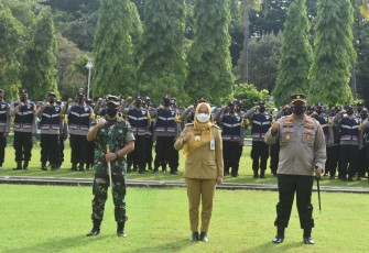Polres Demak Gelar Apel Tiga Pilar Untuk Antisipasi Klaster Baru