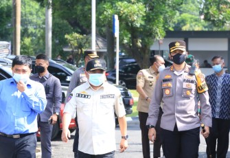 Kapolres Garut Hadiri Kegiatan Apel Kesiapan Pam Kejurnas Balap Sepeda ICF National Championship dan Porkab Garut Tahun 2021