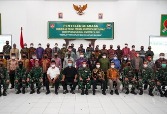 Korem 071/Wijayakusuma gelar Komunikasi Sosial dengan Komponen Masyarakat, Rabu (23/6/2021), di Gedung Pertemuan A. Yani Makorem 071/Wijayakusuma, Sokaraja, Banyumas. 