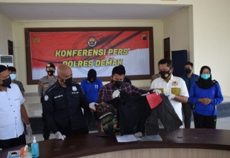 Kasat Reskrim Polres Demak AKP Agil Widiyas Sampurna, saat gelar perkara di Mapolres Demak, Jum'at (24/9/2021).