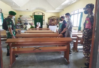Tim Satgas Covid 19 setempat kembali menggelar Patroli Pengawasan ke sejumlah Gereja di wilayah Kecamatan Bukit Batu