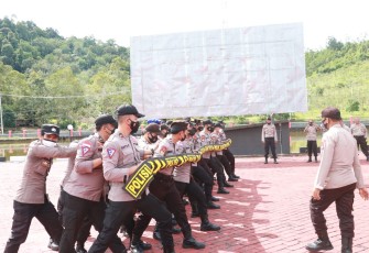 Polres Lingga Gelar Latihan Dalmas
