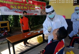 Polres Benteng Gelar Rapid Tes Kepada Personil