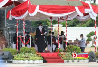 Bupati Rini Saat Bacakan Sambutan Hari Pahlawan Tahun 2021