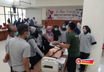 Suasana Pelatihan Bantuan Hidup Dasar RSUD Mardi Waluyo Kota Blitar Tahun 2021 (foto : Faisal NR / Klikwarta.com)