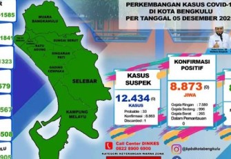 Kurang Lebih Satu Bulan Kasus Covid-19 Nihil, Kota Bengkulu Dinyatakan Zona Hijau