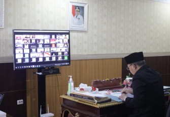 Penandatanganan KUA - PPAS APBD-P Provinsi Bengkulu 2021 secara Virtual