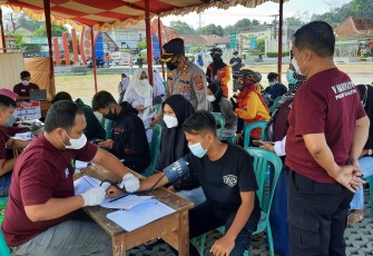 Kapolres Majalengka Pantau Langsung Serbuan Vaksinasi Covid-19