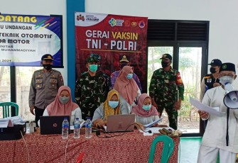 Monitoring Pelaksanaan Gerai Vaksinasi TNI-Polri di Wilkum Polsek Pameungpeuk