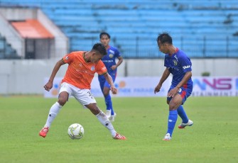 Kompetisi Liga 3 Jateng 2021 antara Persika Karanganyar melawan Persibas Banyumas, di Stadion Moch Soebroto Magelang.
