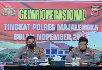 Evaluasi Kinerja Jajaran, Kapolres Majalengka Pimpin Gelar Operasional di Bandara Kertajati