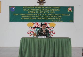Dandim Palangka Raya Buka Sosialisasi Balatkom dan Paham Radikalisme