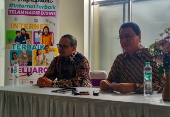 Konferensi pers pembukaan kantor cabang MyRepublic di Solo, Jawa Tengah, Kamis (13/10/2022).