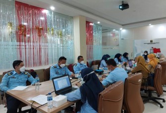 Kemenkumham Banten Bersama Pemda Kabupaten Tangerang saat Lakukan Pengharmonisasian Pembulatan dan Pemantapan Konsepsi Raperda