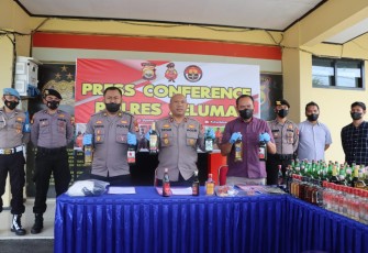 Polres Seluma saat rilis hasil Ops Pekat Nala II