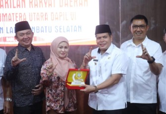 Wabup Labusel saat Sambut Kunjungan DPRD Sumut Dapil Vl