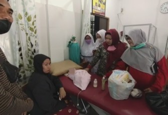 Bayi dalam kondisi sehat setelah mendapat perawatan medis di Puskesmas stempat