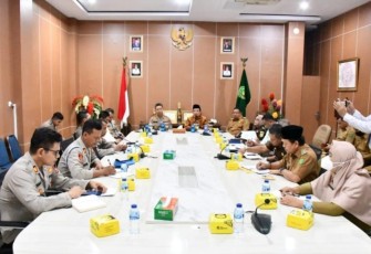 Pemerintah Kota Bengkulu saat menggelar rakor bersama tim satgas saber pungli Provinsi Bengkulu, Kamis, 2 Juni 2022