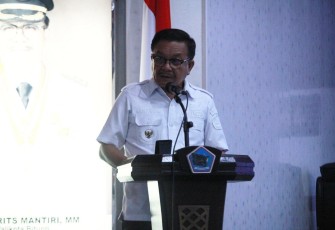 Walikota Bitung saat memberikan sambutan