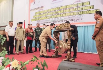 Pemkab Labuhanbatu saat Launching dan Sosialisasi Pembayaran QRIS 