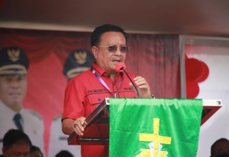 Walikota Bitung saat memberikan sambutan