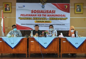 Sosialisasi Pelayanan KB TNI Manunggal Bangga Kencana Kesehatan