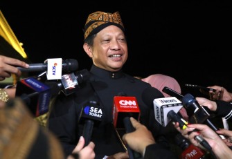 Mendagri Muhammad Tito Karnavian saat di Pura Mangkunegaran, Solo, Minggu (11/12/2022) malam.