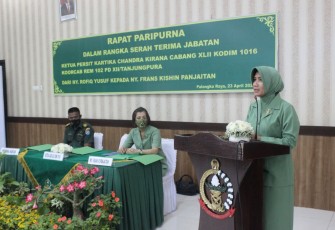 Rapat Paripurna Dalam Rangka Serah Terima Jabatan Ketua Persit KCK Cabang XLII Kodim 1016 