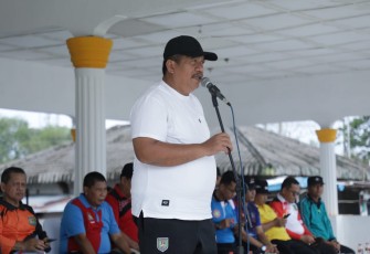 Wakil Bupati Asahan saat Buka Family Gathering Dan Team Building