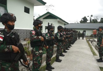Penyambutan kunjungan Waasops Kasad 