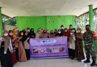  Babinsa Tanjung Tengah Ikut Serta Advokasi Hasil Kesempatan Lokakarya Mini Lintas Sektor 